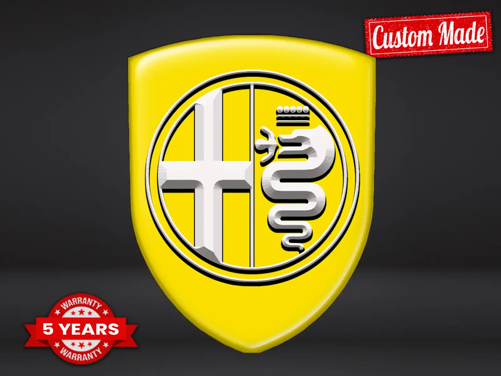 Alfa Romeo Wasserfester Aufkleber Stern Design Anpassbar